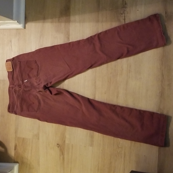 Levi's 505 Straight Leg Red Jeans - Picture 4 of 5